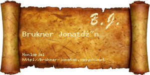 Brukner Jonatán névjegykártya